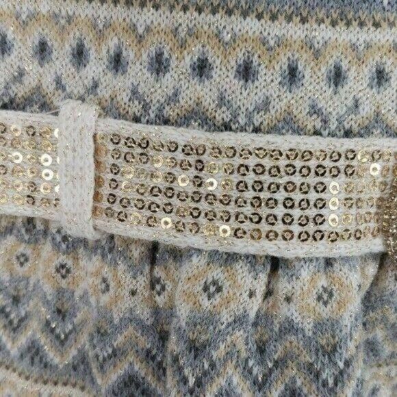 Little Lass Girls Crochet Tan Zig Zag Boho Sleevless Sweater Dress Size 5 - Picture 4 of 8